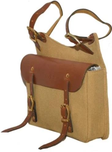Khakhi/Tan leather laptop sleeve — style WC-0092